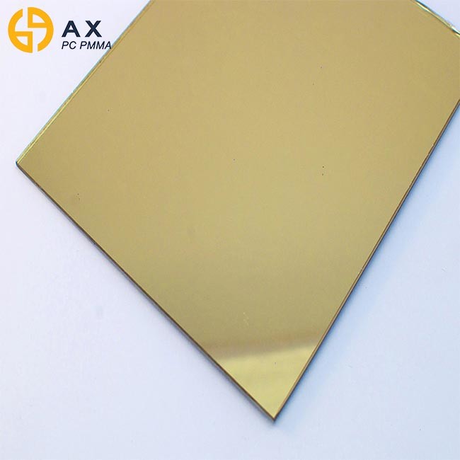 Flexible 1220*2440mm 8mm Gold Mirror Acrylic Sheet